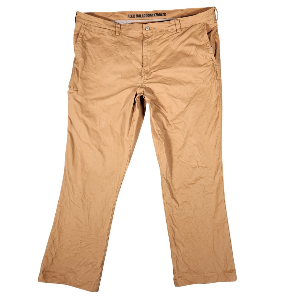 Duluth Trading Co Flex Ballroom Khakis Mens 44x30 Brown Excellent Standard Fit